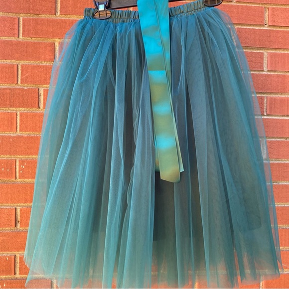 5 Layers 65cm Midi Tulle Skirt Tutu Skirts Womens Lolita Petticoat - Picture 5 of 6